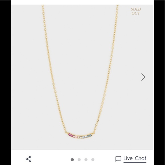 Gorjana subtle rainbow crystal necklace - Picture 4 of 8